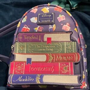 Disney Loungefly Purple Book-Themed Backpack